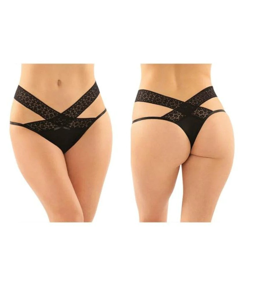 Daphne Microfiber Brazilian-cut Panty With Criss-cross Lace Waistband 6-pack