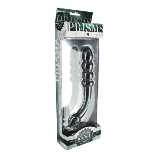 Hamsa Glass - Smoky Jade