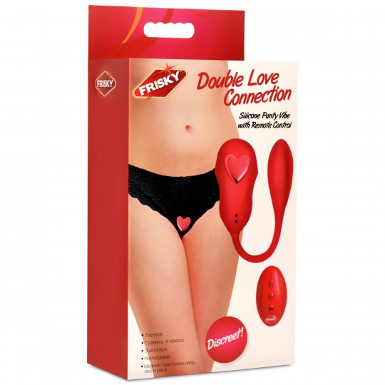 Double Love Connection Silicone Panty Vibe with remote