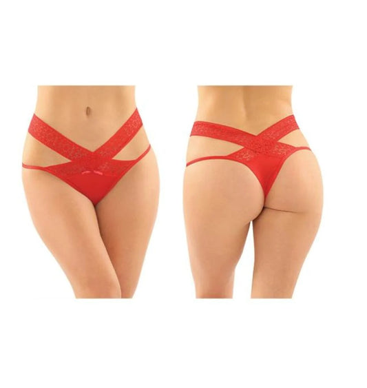 Daphne Microfiber Brazilian-cut Panty With Criss-cross Lace Waistband 6-pack