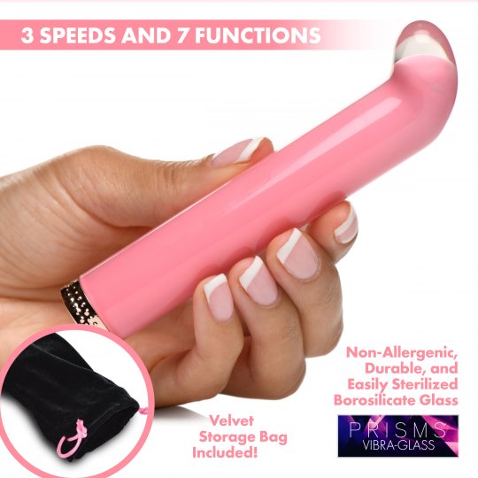 Vibra-Glass Mini G-Spot Vibe Pink