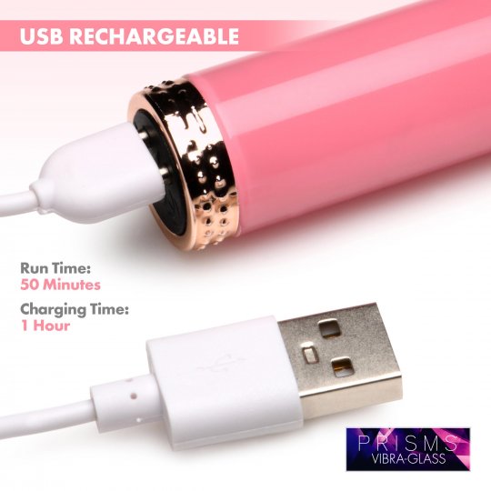 Vibra-Glass Mini G-Spot Vibe Pink