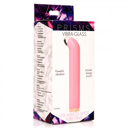Vibra-Glass Mini G-Spot Vibe Pink