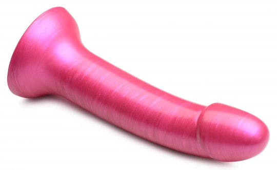 7 inch Metallic Silicone massager - Pink
